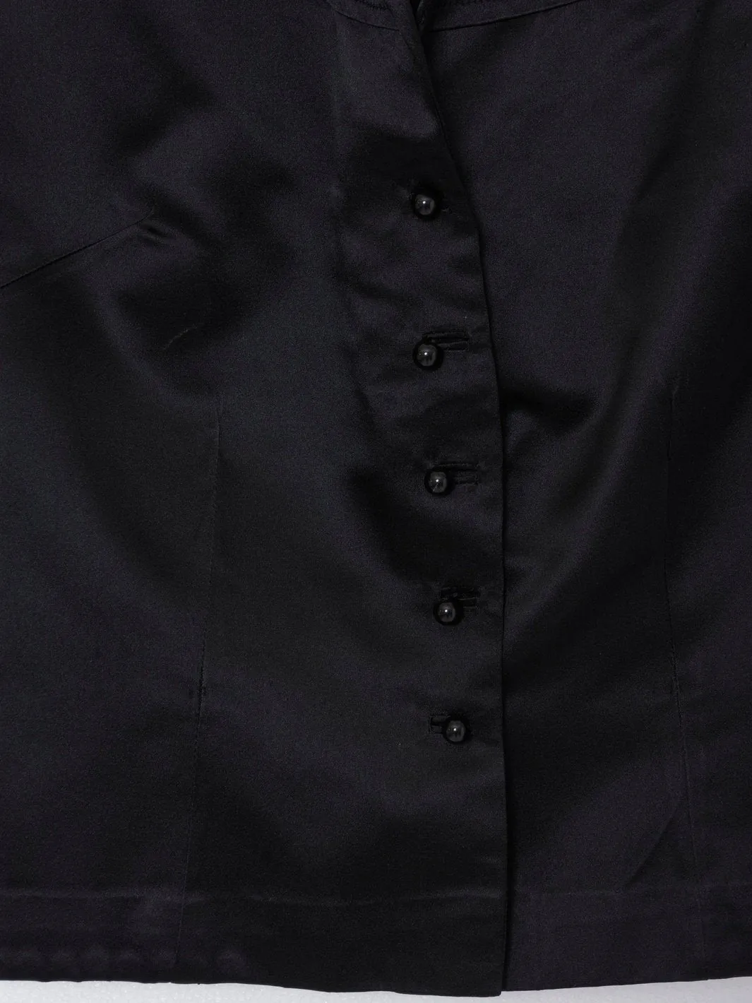 1980s black tailored silk suit