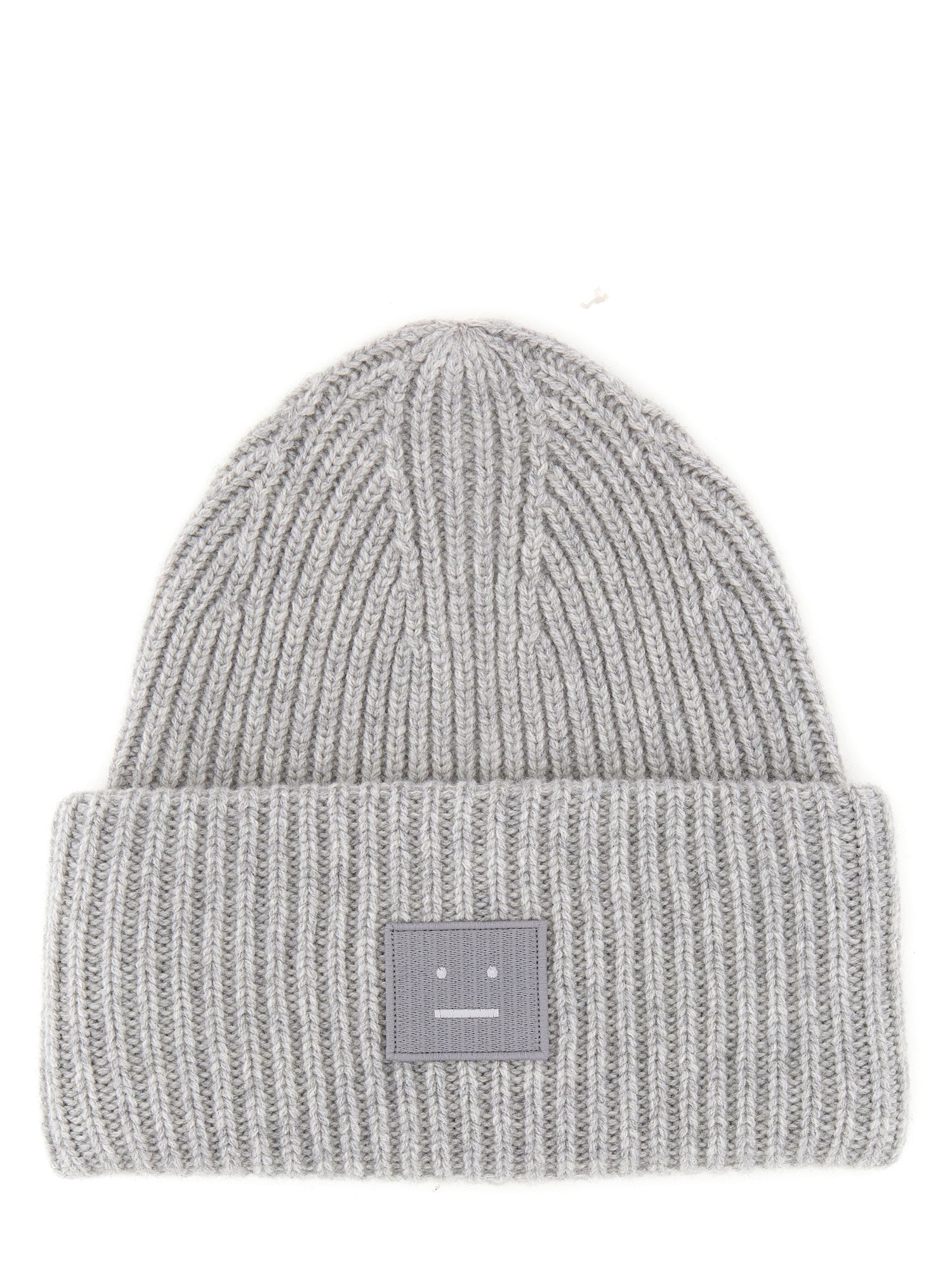 ACNE STUDIOS    BEANIE HAT WITH WOOL PATCH FACE