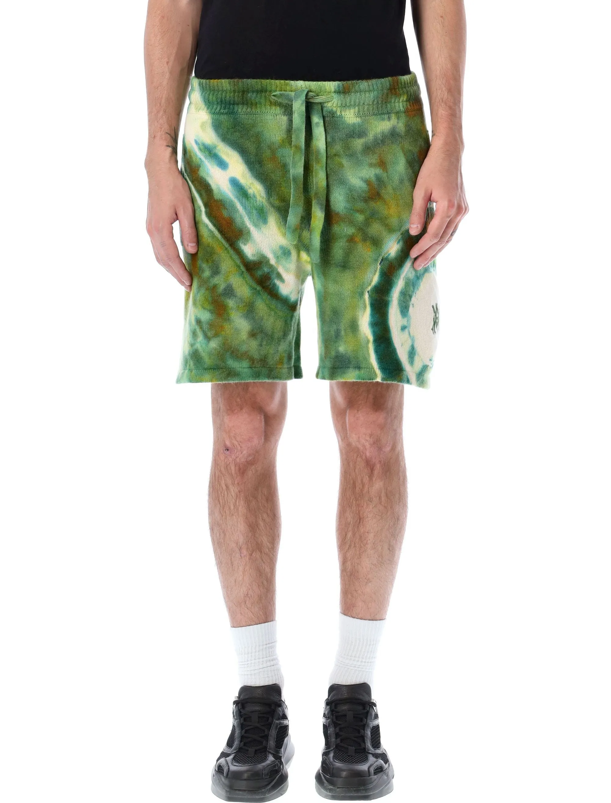 Amiri Tie Dye Logo Embroidered Shorts