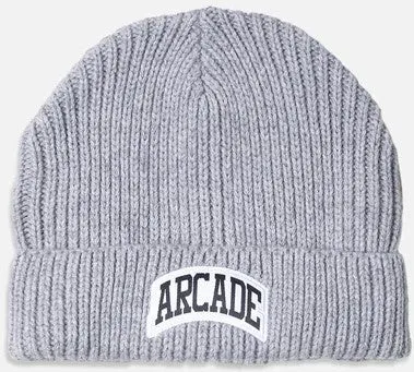 Arcade Arch Patch Beanie /  Heather Grey