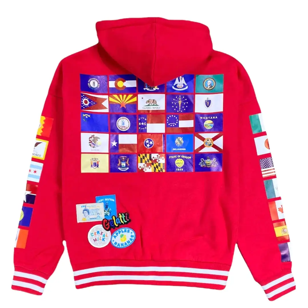 AWARD TOUR FLEECE ZIP HOODIE RED