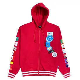 AWARD TOUR FLEECE ZIP HOODIE RED