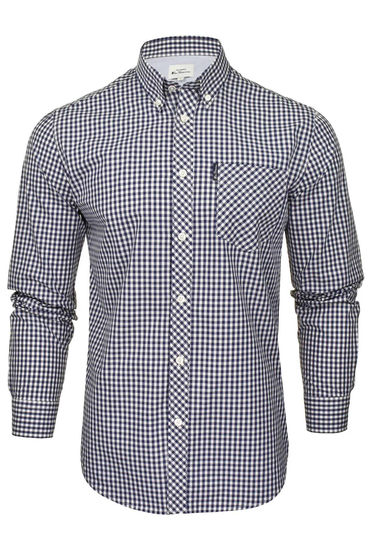 Ben Sherman Mens Gingham Check Shirt - Long Sleeved