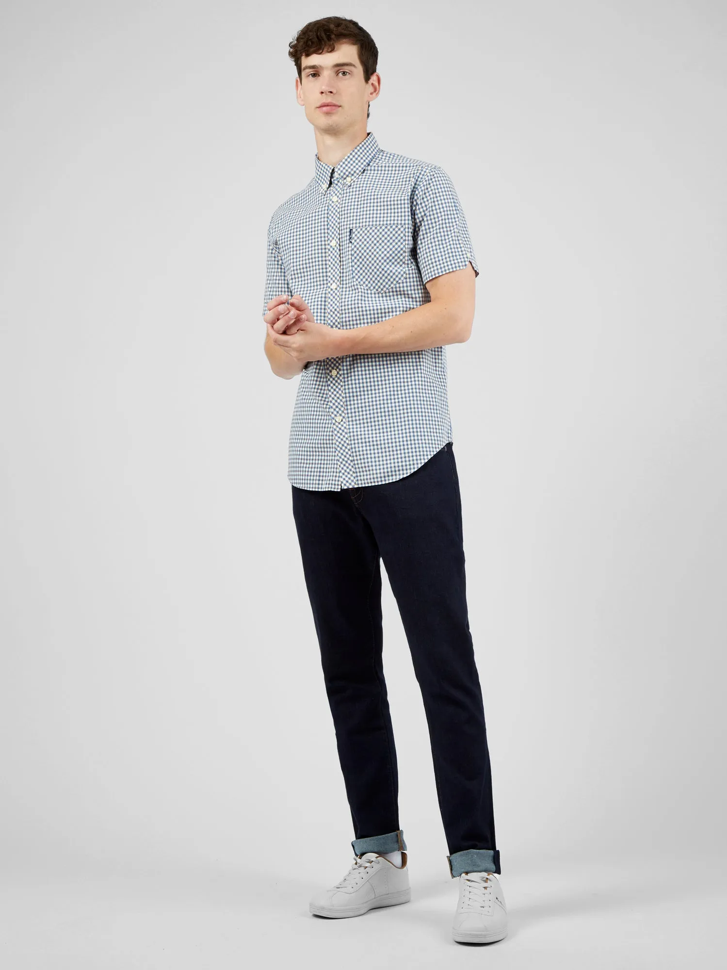 Ben Sherman Mens Signature Gingham Shirt - Short Sleeved