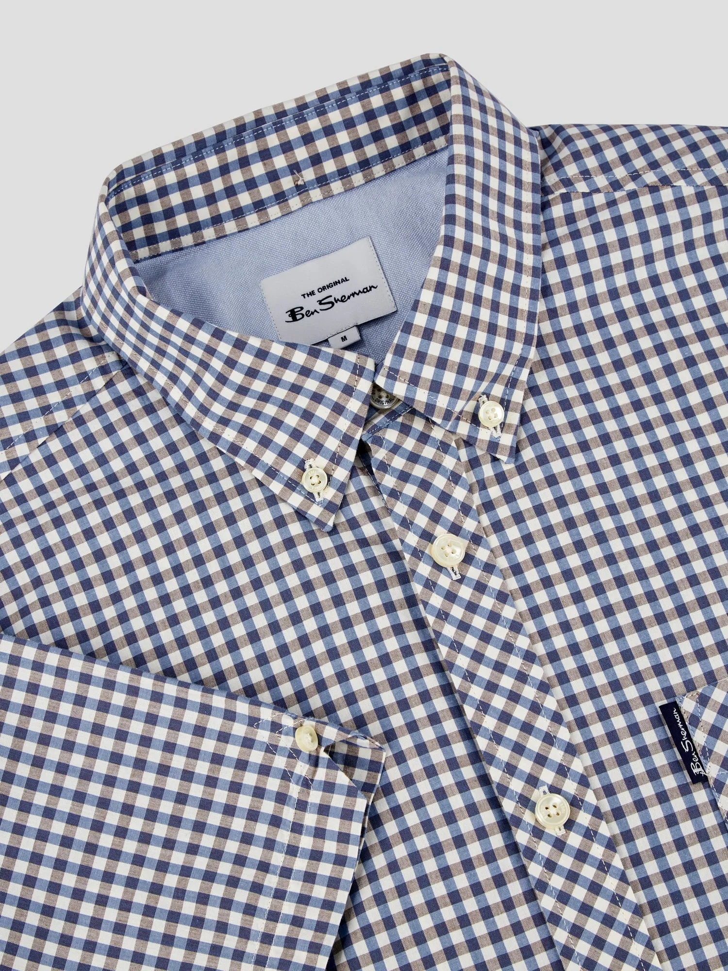 Ben Sherman Mens Signature Gingham Shirt - Short Sleeved