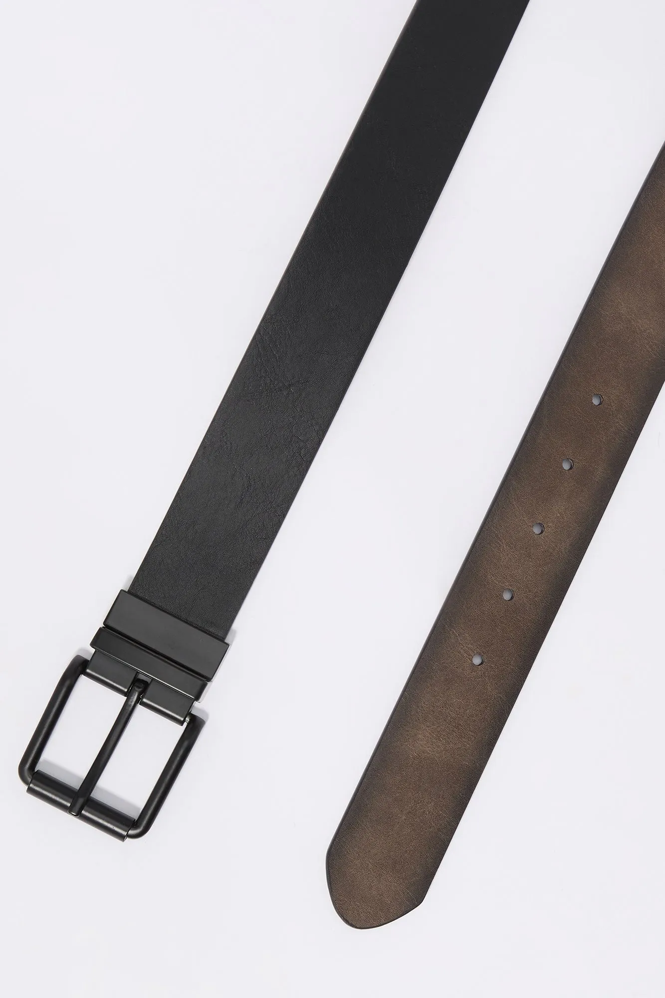 Black Faux Leather Belt