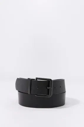 Black Faux Leather Belt