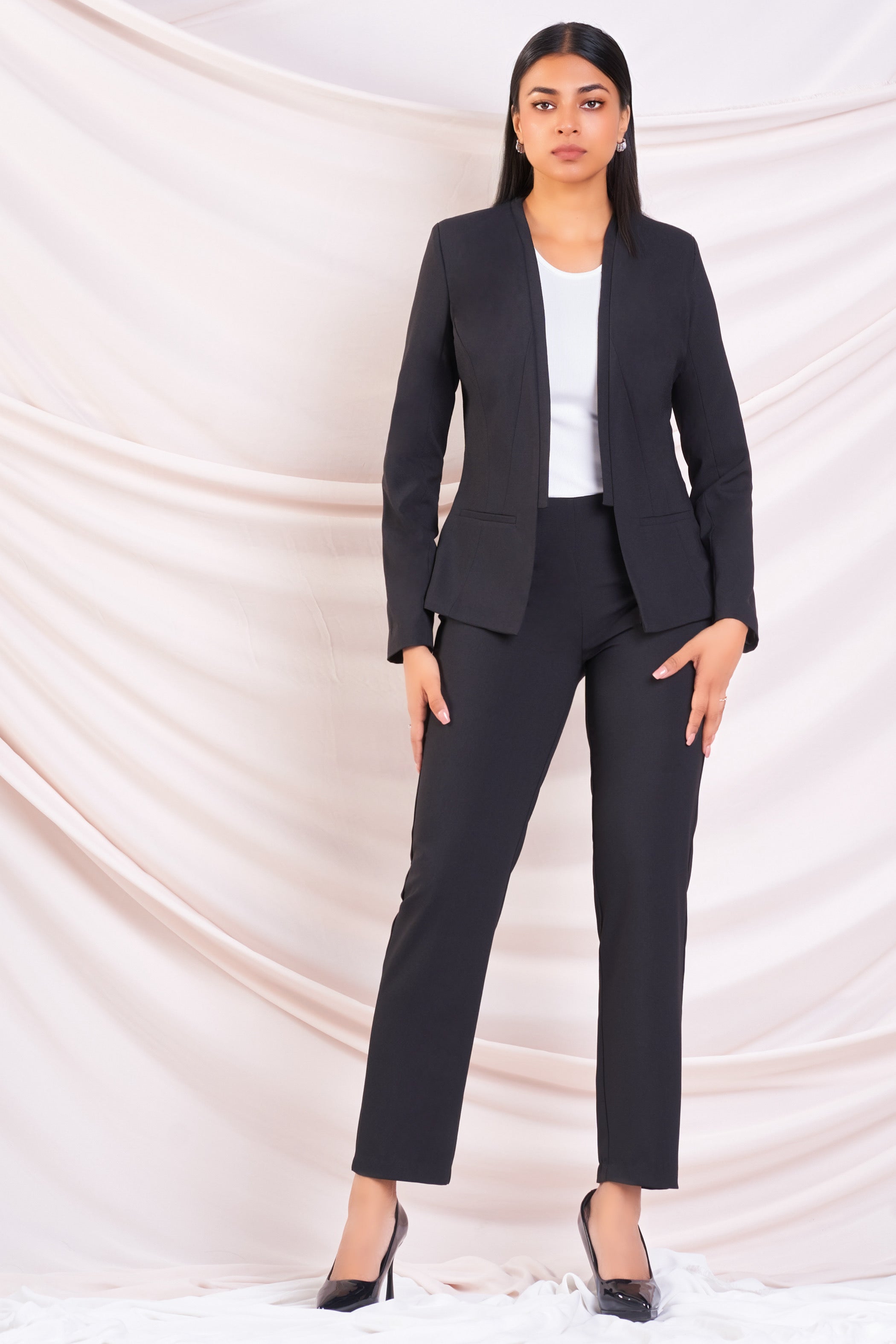 Black Princess Cut Blazer