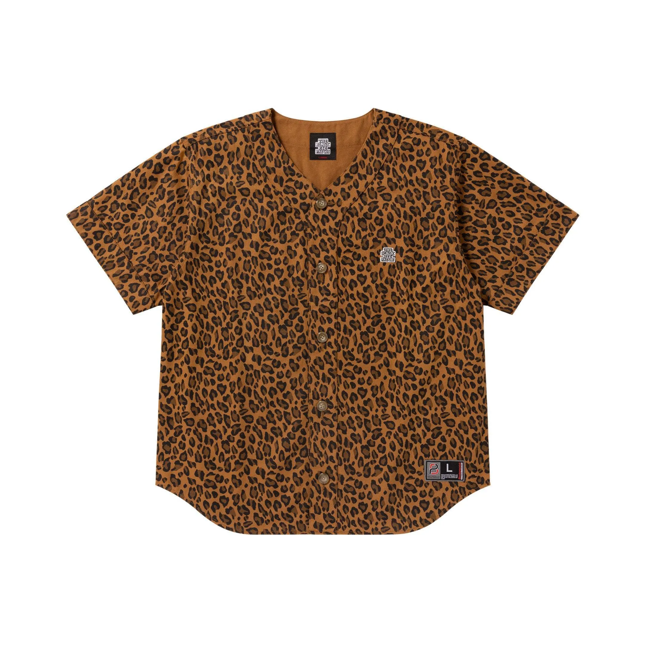 BlackEyePatch  |Leopard Patterns Unisex Street Style Short Sleeves Logo