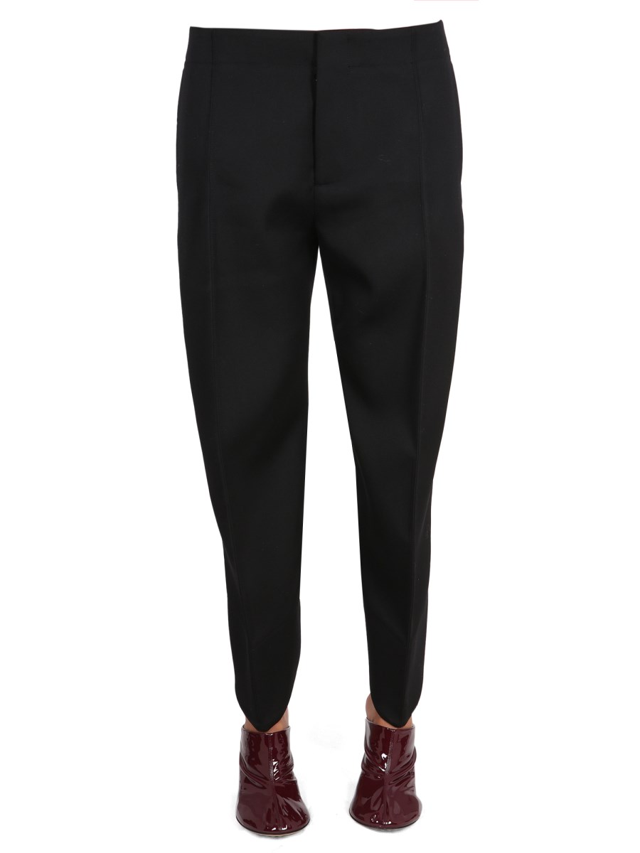 BOTTEGA VENETA    COMPACT WOOL PANTS WITH CURVED LEGS