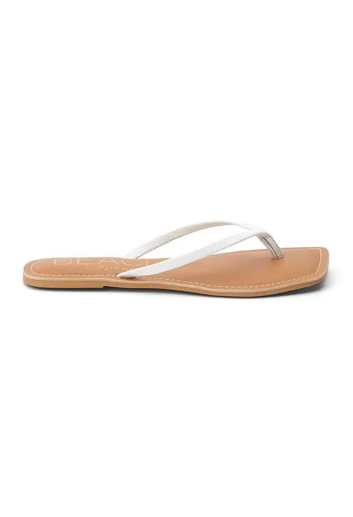 Bungalow Thong Sandal-White