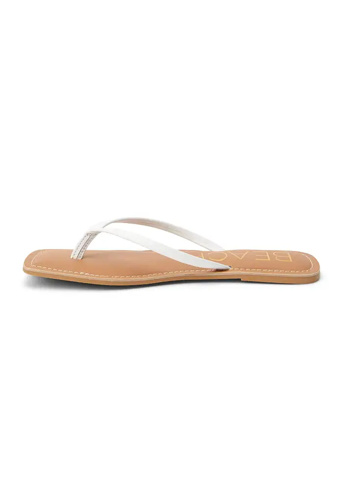 Bungalow Thong Sandal-White