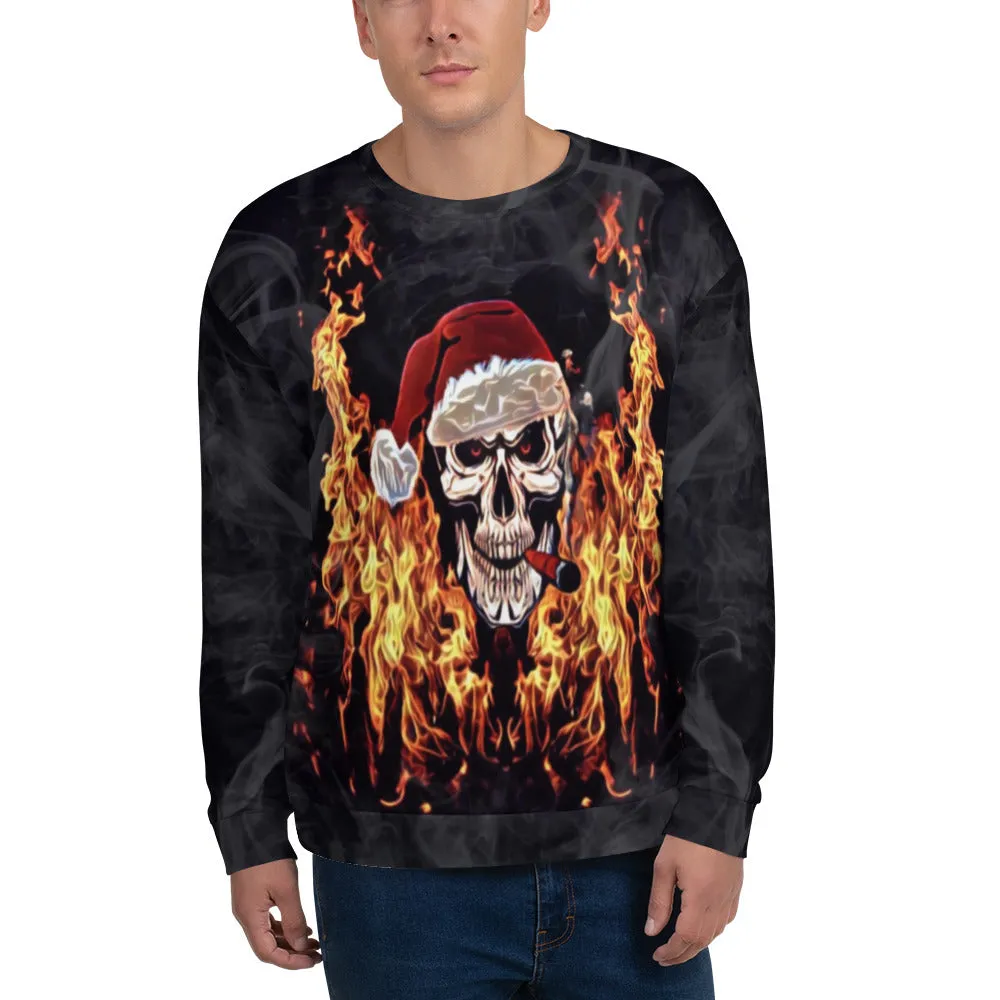 Christmas Skull All Over Print Sweatshirt