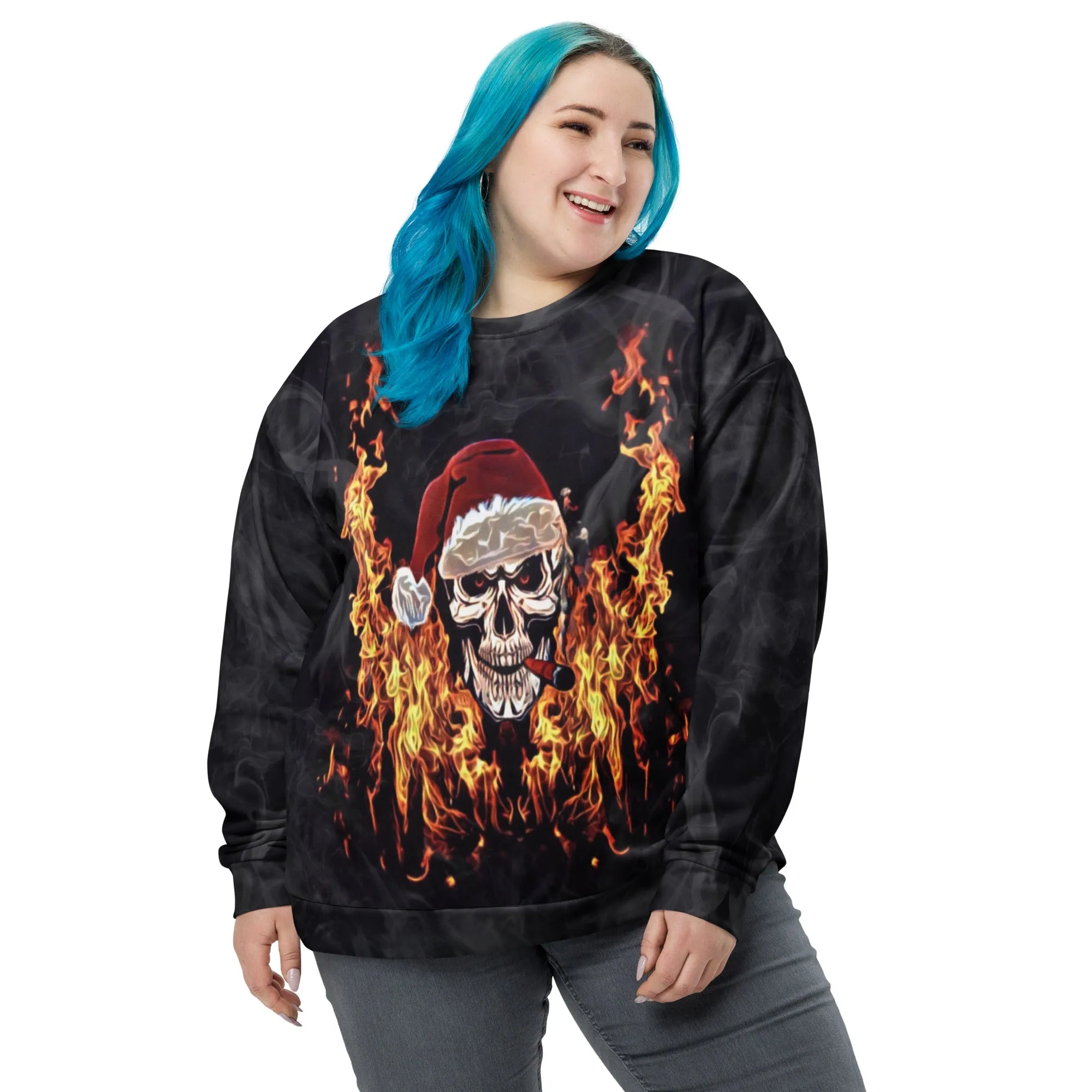 Christmas Skull All Over Print Sweatshirt