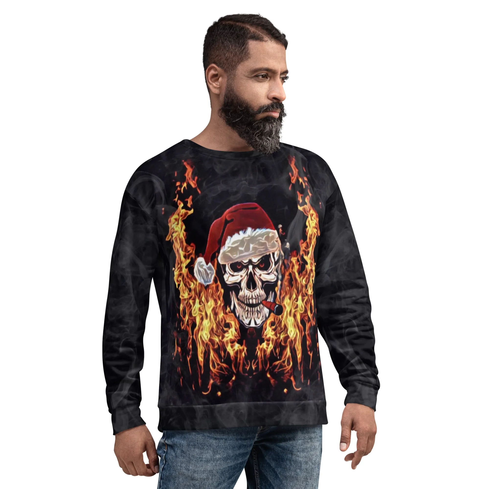 Christmas Skull All Over Print Sweatshirt