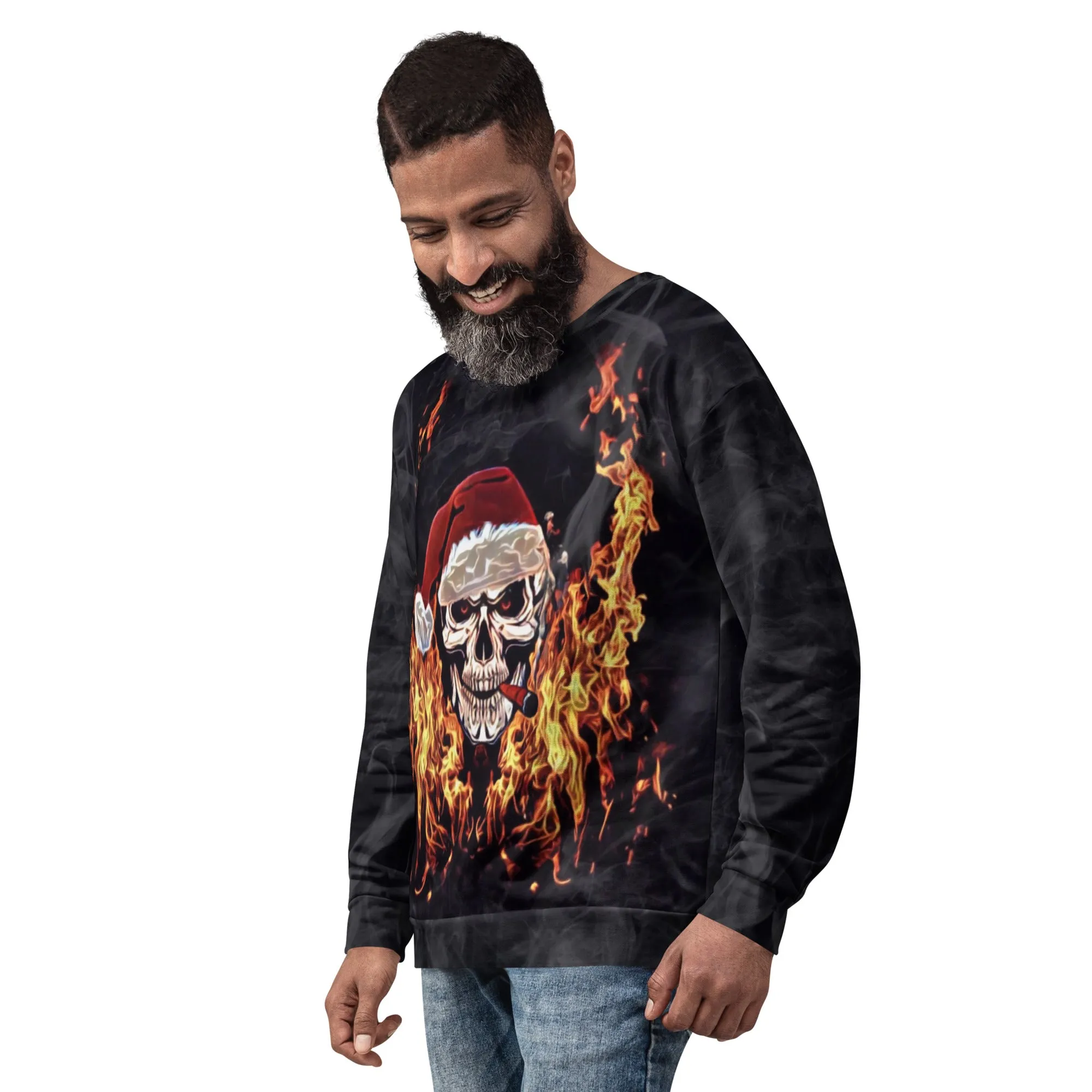 Christmas Skull All Over Print Sweatshirt