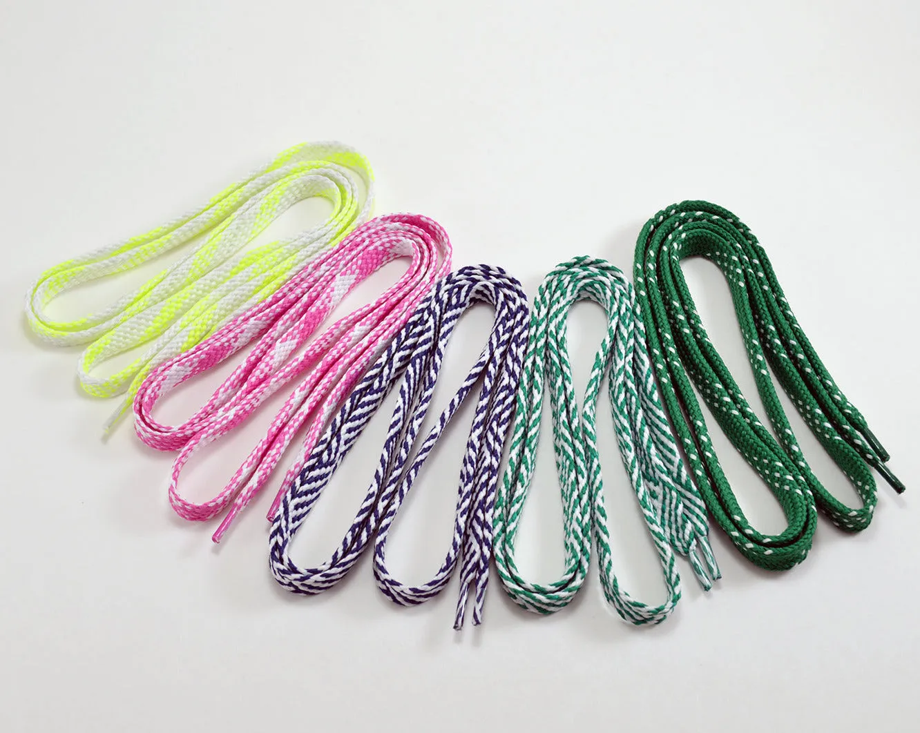 Dashing Golf Shoe Laces Green With White