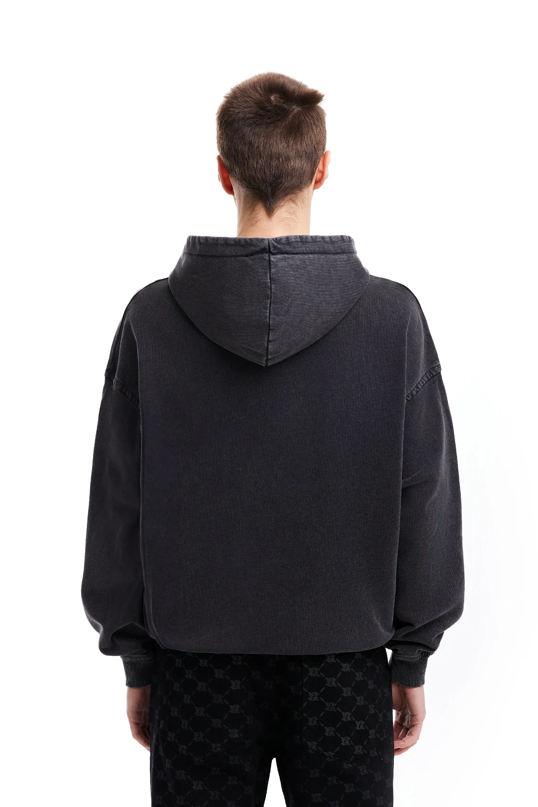 DEATH BLACK WASHED FRONTZIP