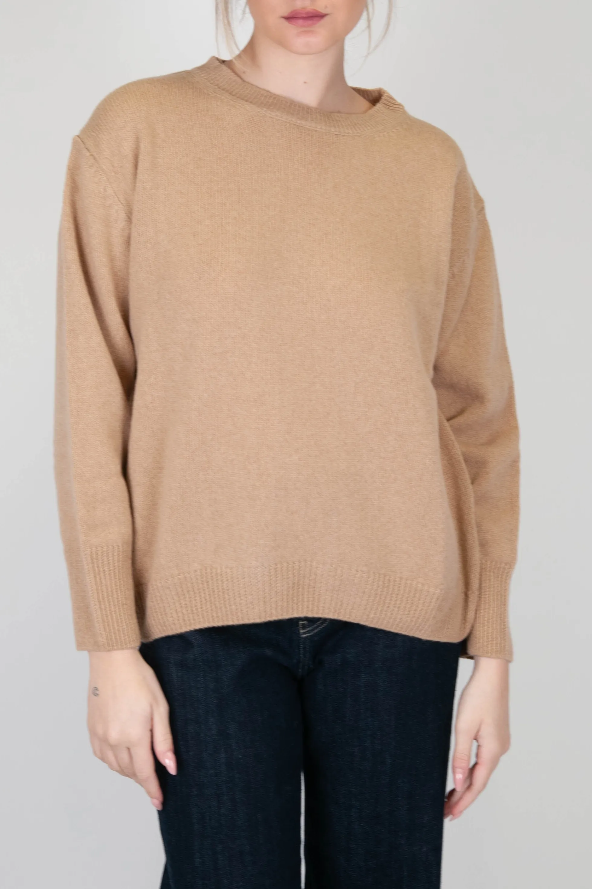 Dixie - Maglia girocollo in misto cashmere