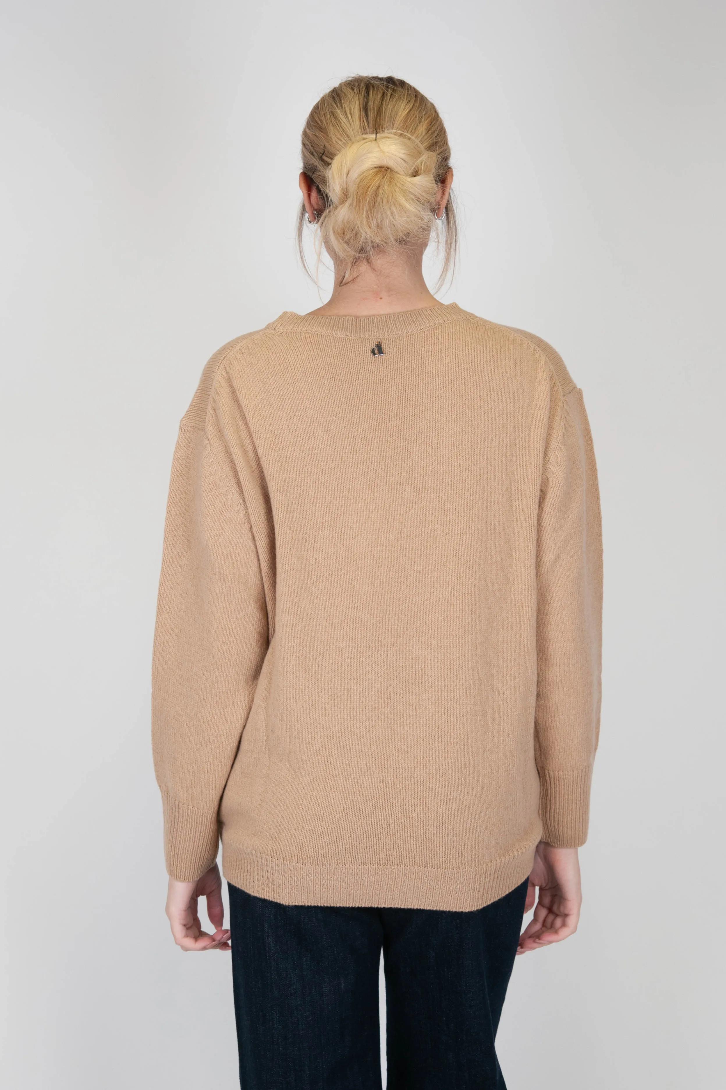 Dixie - Maglia girocollo in misto cashmere