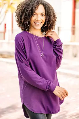 Easy Like Sunday Eggplant Purple Tunic