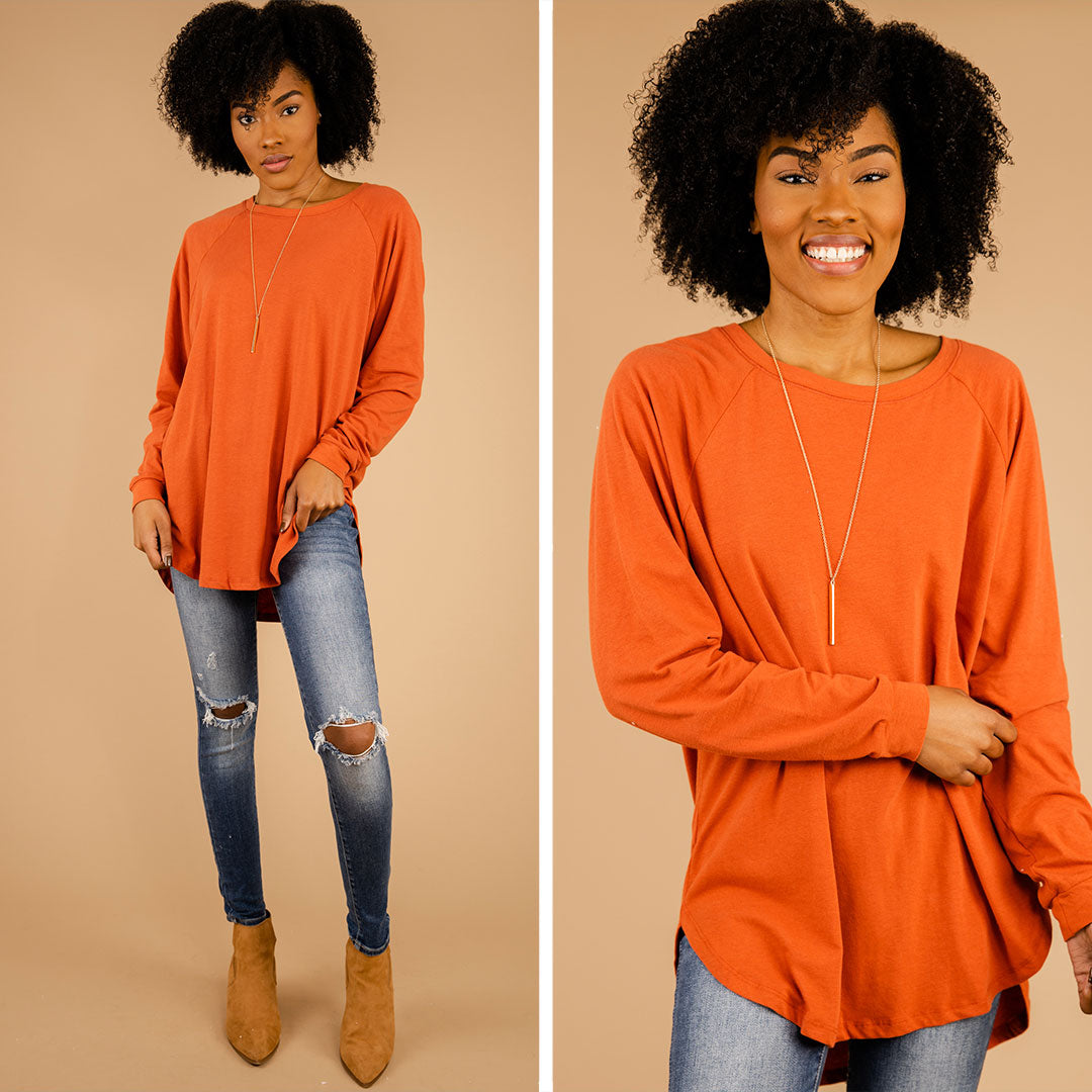 Easy Like Sunday Rust Orange Tunic