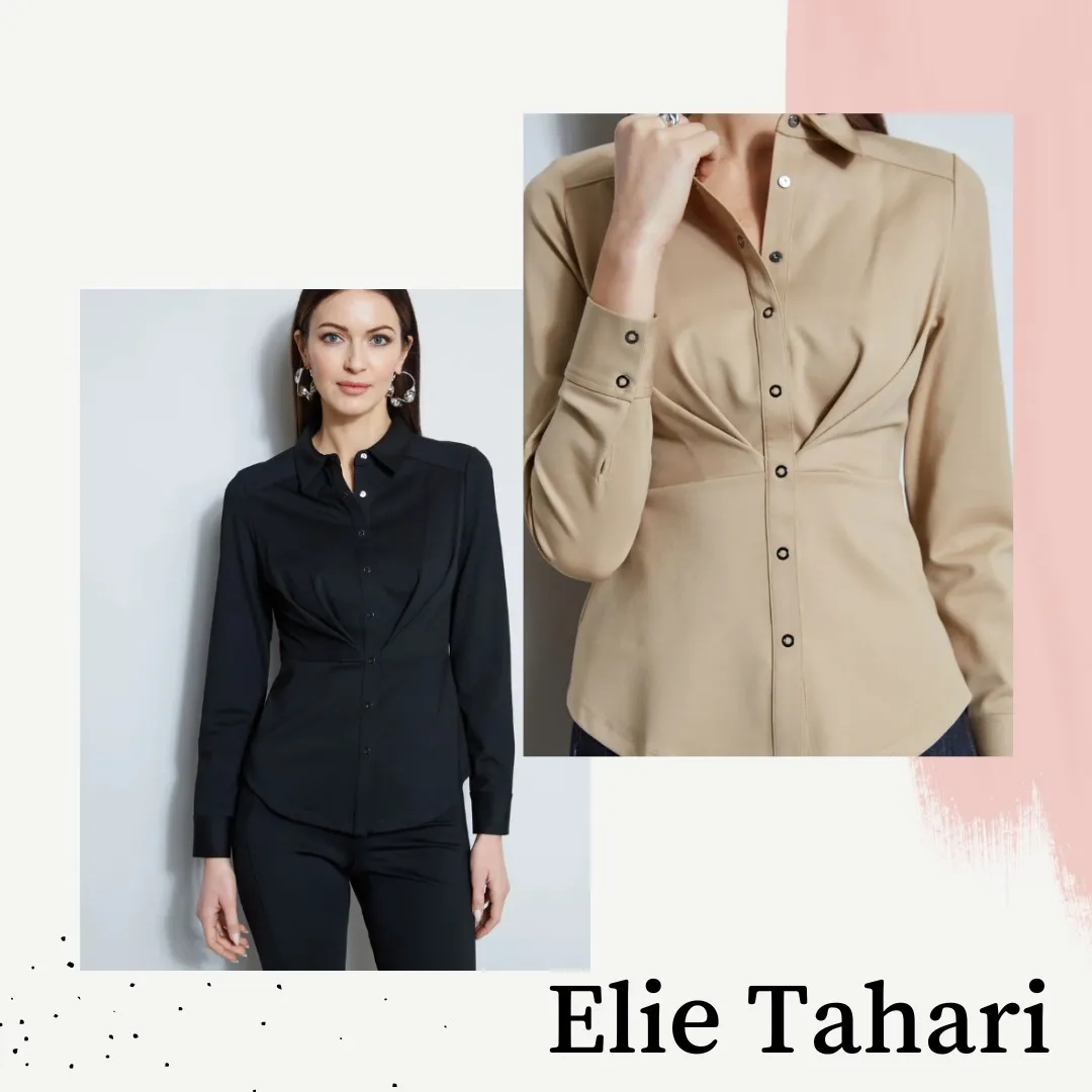 Elie Tahari  |Casual Style Unisex Long Sleeves Plain Party Style