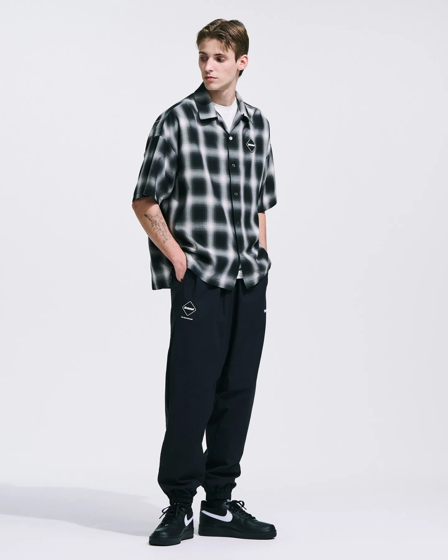 F.C.Real Bristol  |Other Plaid Patterns Unisex Street Style Cotton