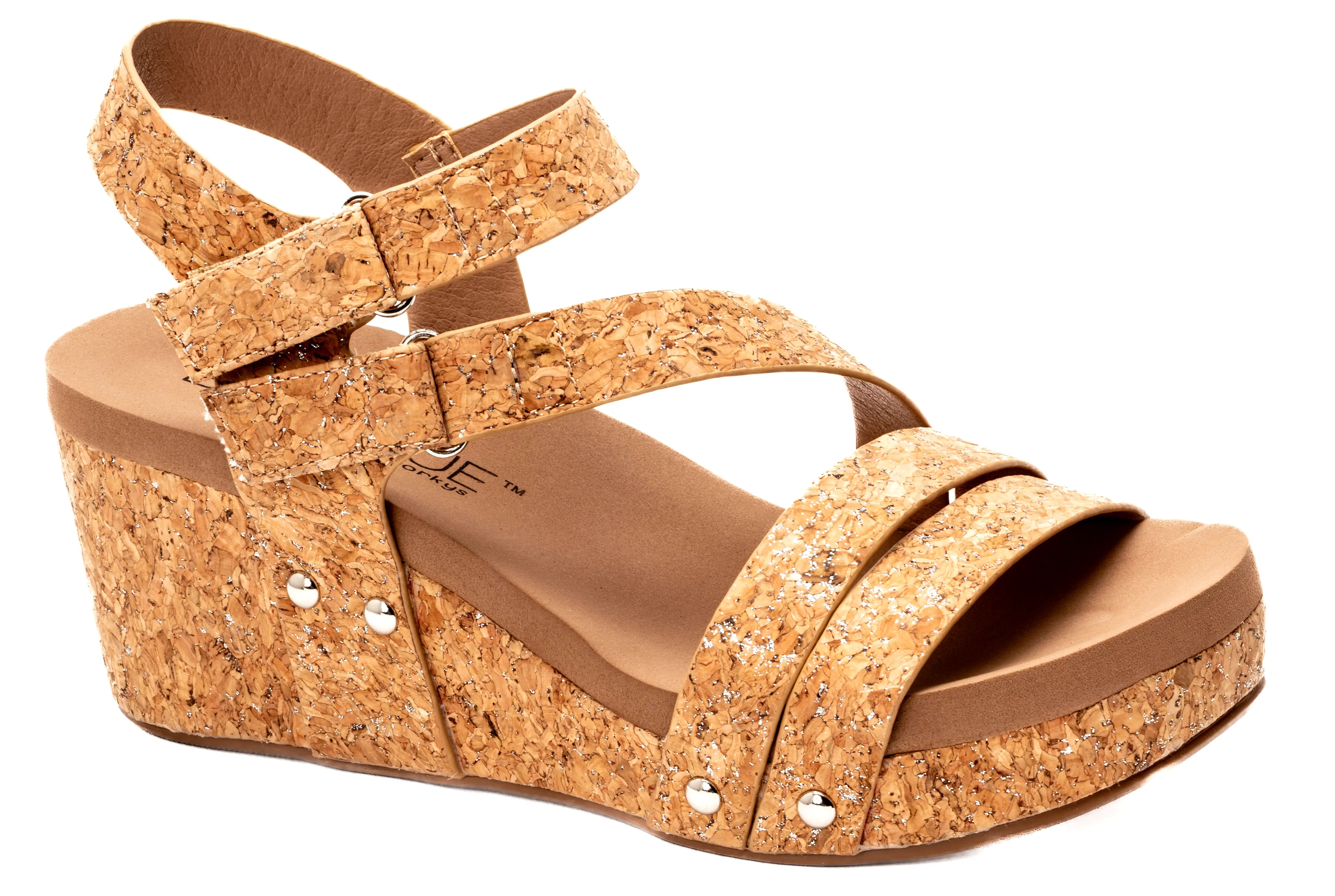 Giggle Wedge in Glitter Cork