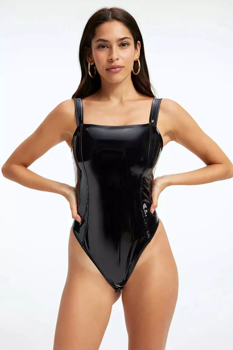 Good American Vinyl Corset Bodysuit