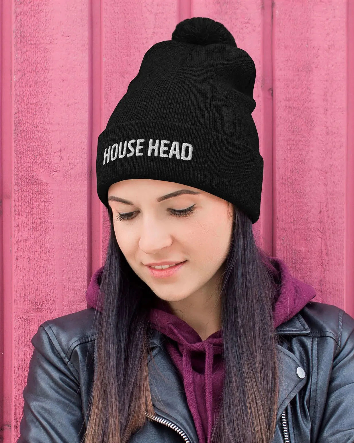 House Head Pom-Pom Beanie