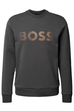 Hugo Boss Logo Salbo Sweatshirt Grey