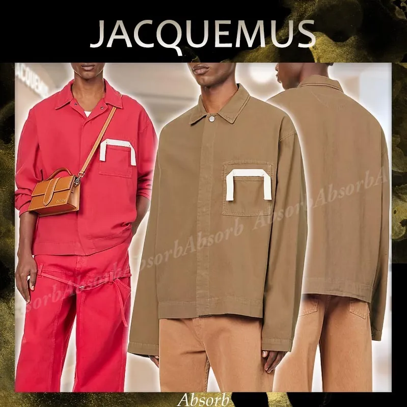 JACQUEMUS  |Denim Street Style Long Sleeves Plain Cotton Logo