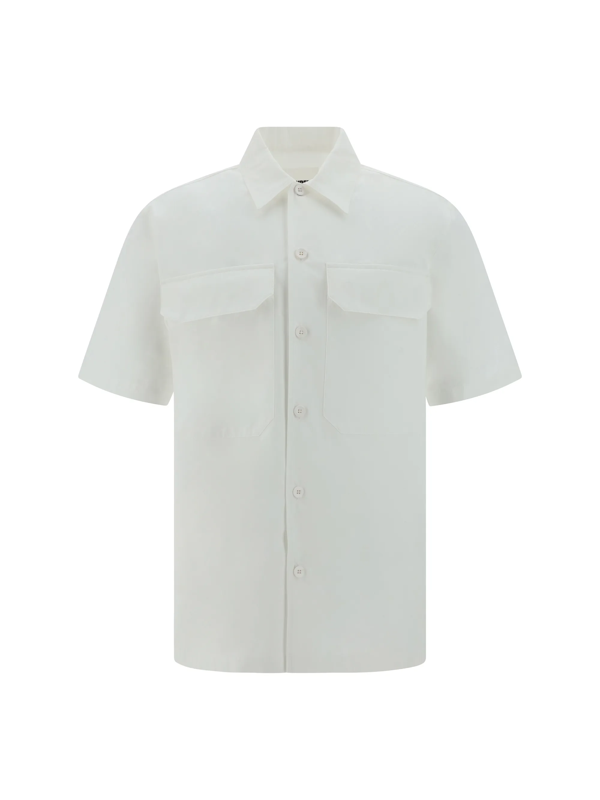 Jil Sander  |Cotton Short Sleeves Front Button Designers Shirts