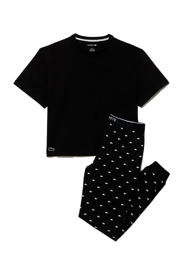 Lacoste Women Pyjamas Set Logo Black