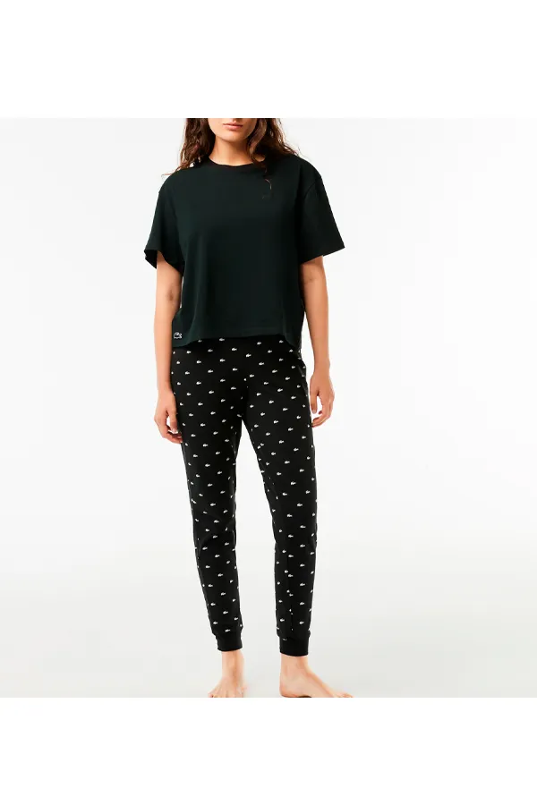 Lacoste Women Pyjamas Set Logo Black