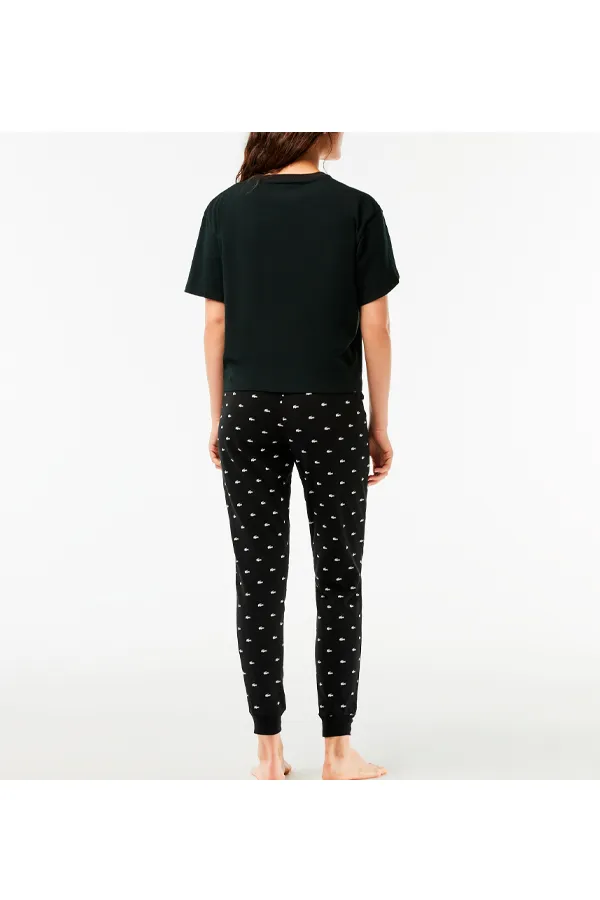 Lacoste Women Pyjamas Set Logo Black