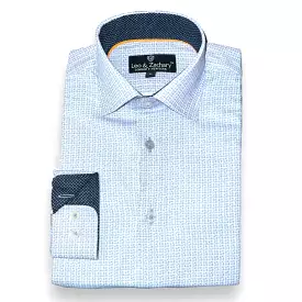 Leo & Zachary Boys Azzure Graph Dress Shirt_ 5973