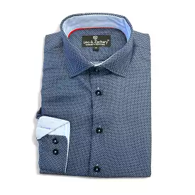 Leo & Zachary Boys Marino Crosshairs Dress Shirt_ 5972