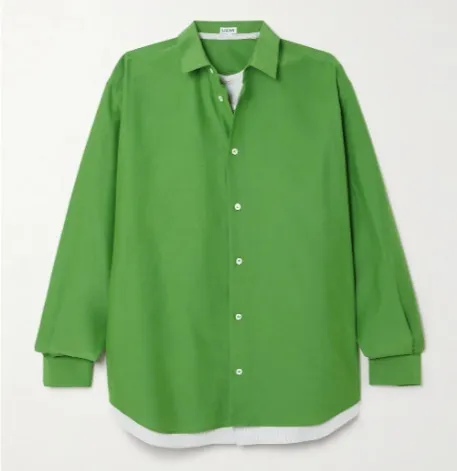 LOEWE  |Casual Style Silk Long Sleeves Plain Cotton Front Button