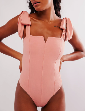 Lola Bodysuit, Coral