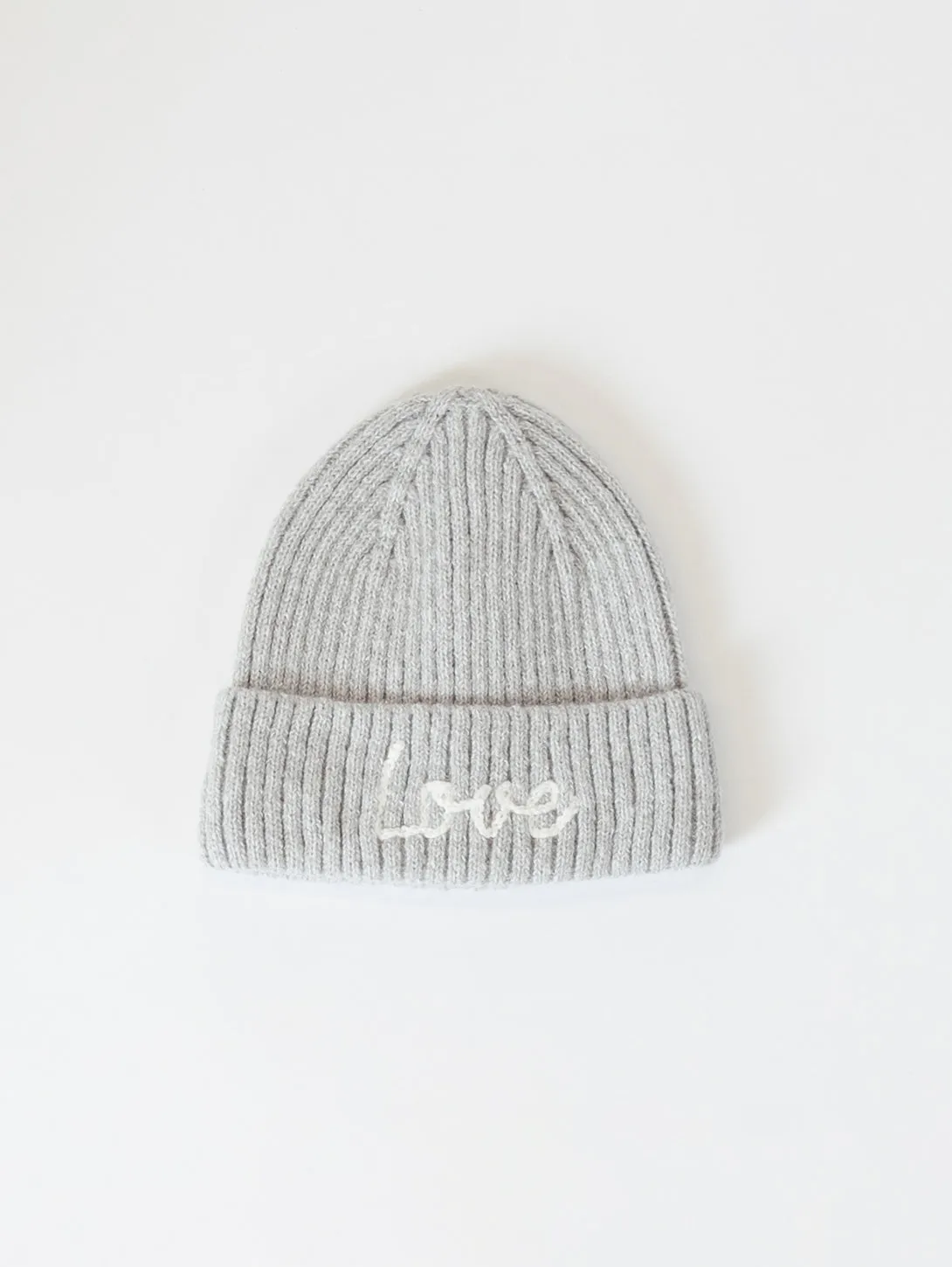 Love Beanie - Light Grey