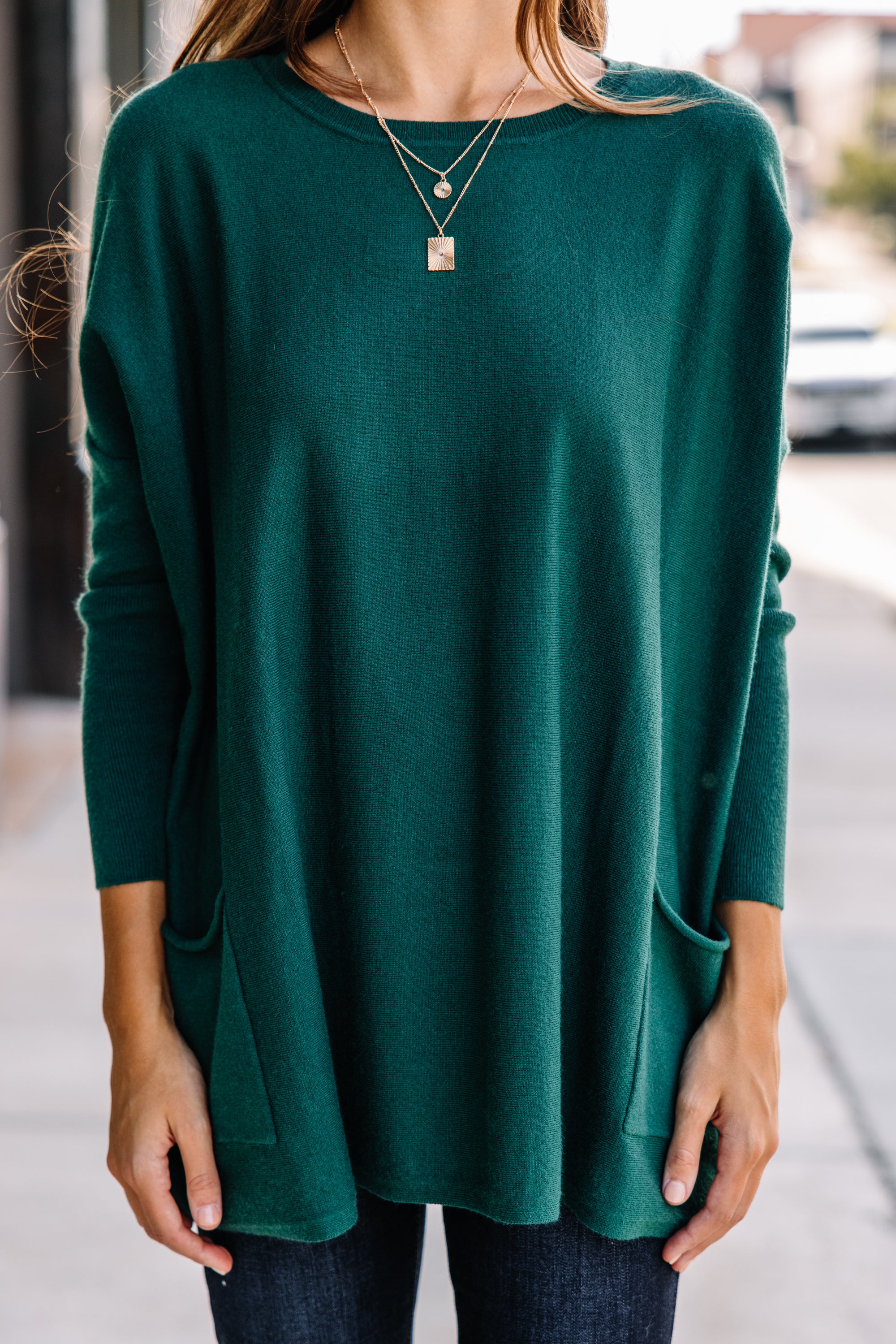 Loving My Life Emerald Green Pocket Tunic