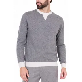 MAGLIA UOMO GIROCOLLO MISTO CASHMERE, GRIGIO