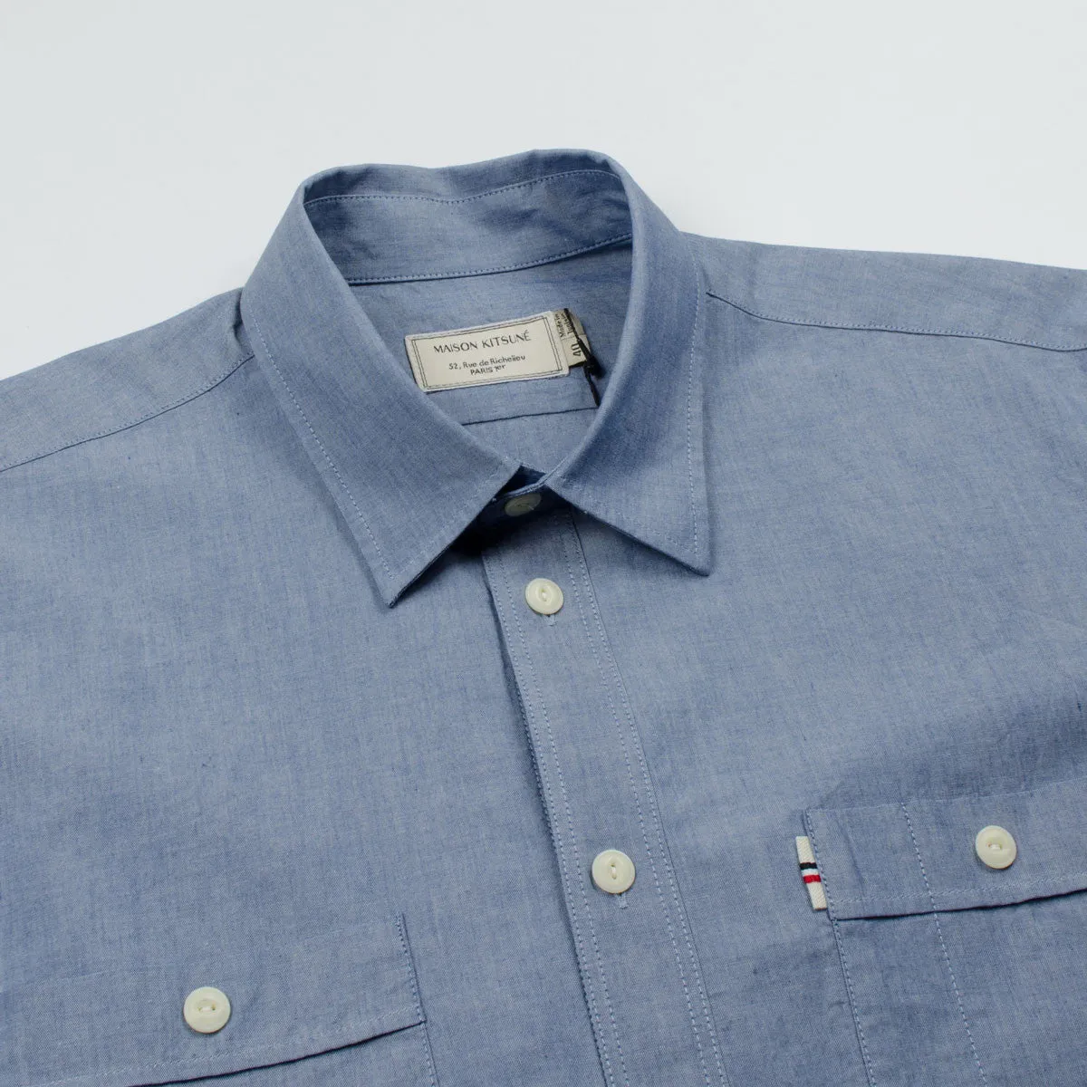 Maison Kitsuné - Chambray Shirt - Blue