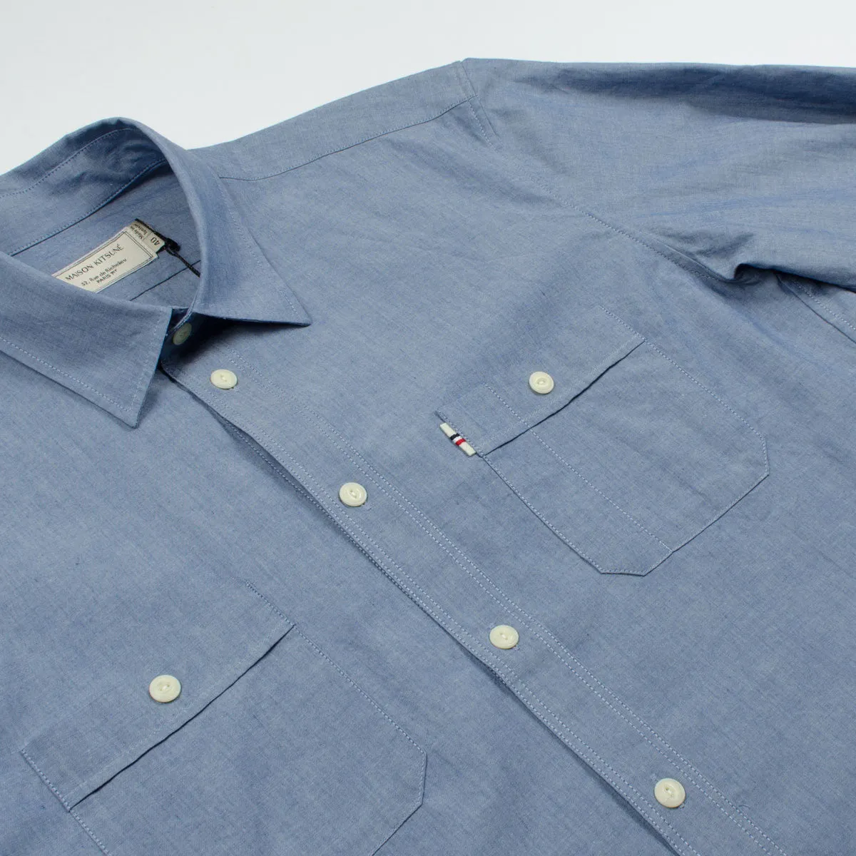 Maison Kitsuné - Chambray Shirt - Blue