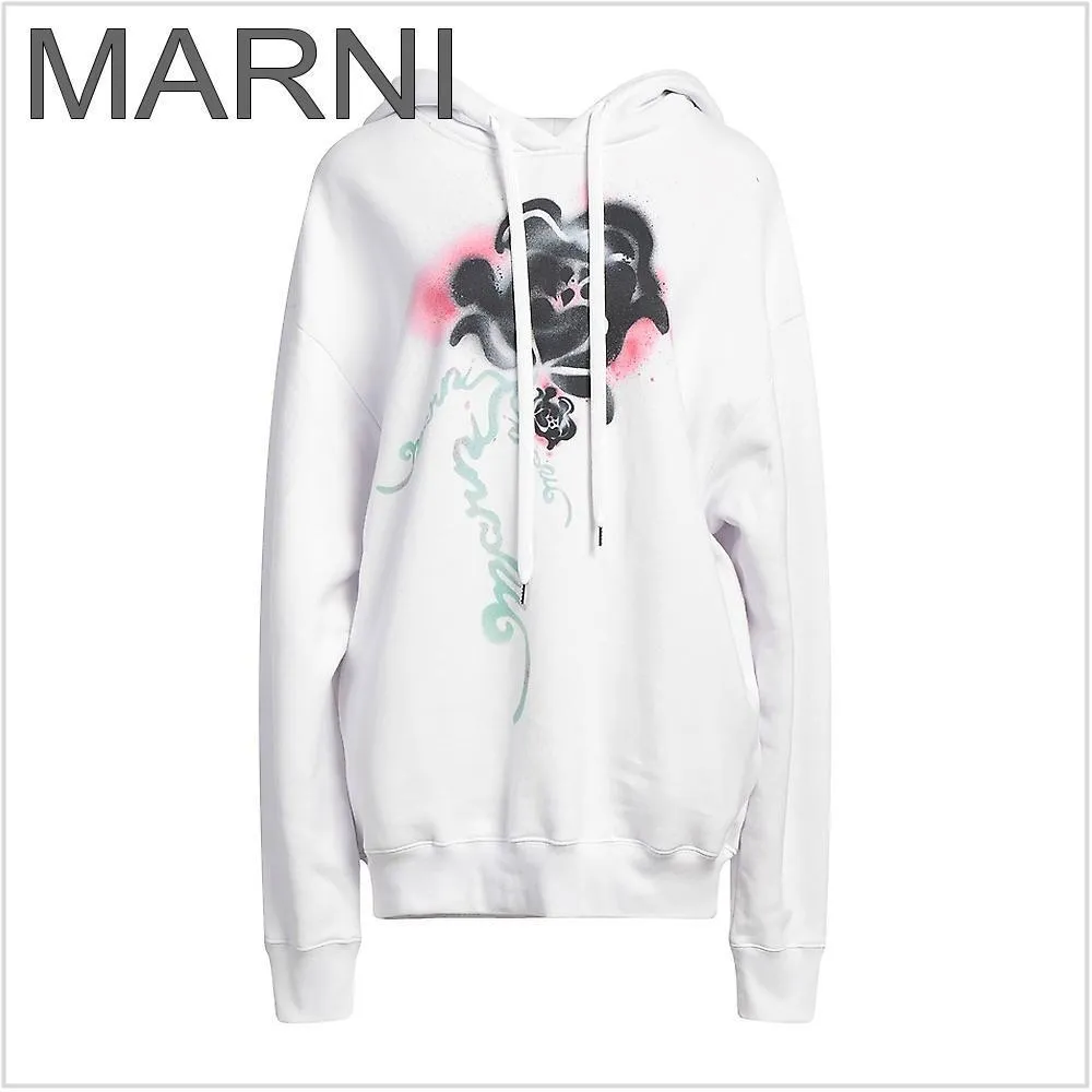 MARNI  |Cotton Logo Hoodies & Sweatshirts