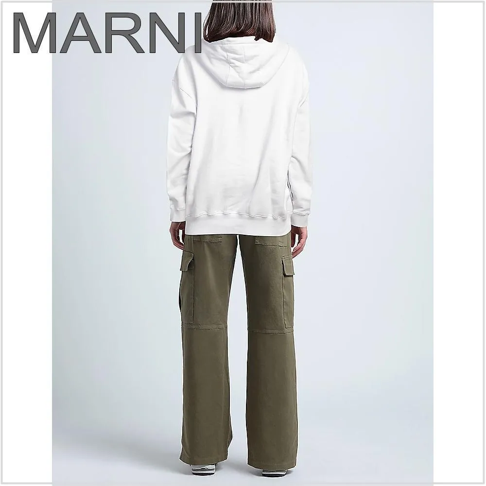 MARNI  |Cotton Logo Hoodies & Sweatshirts