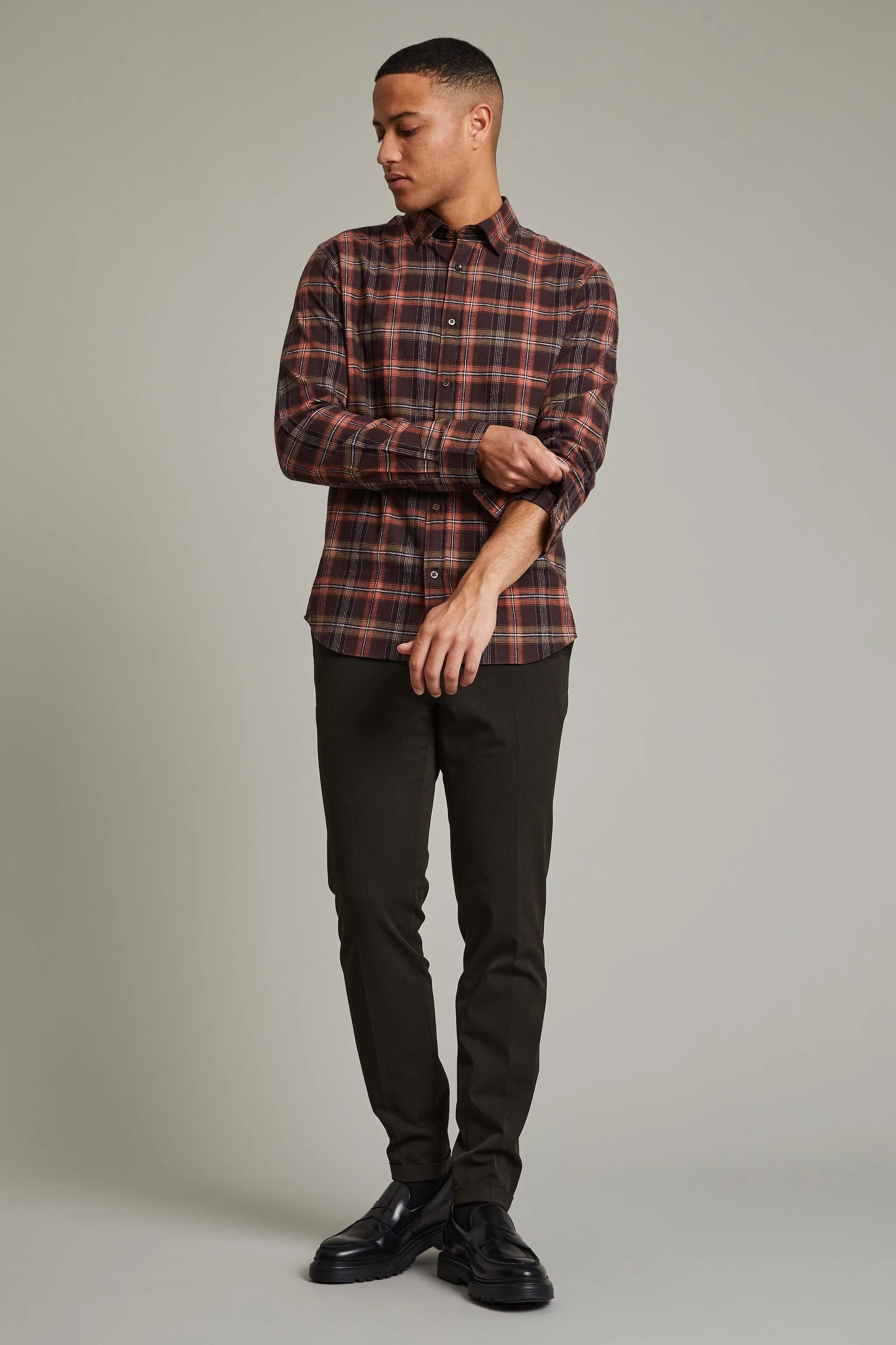 Matinique MAtrostol BU Plaid In Rust Brown