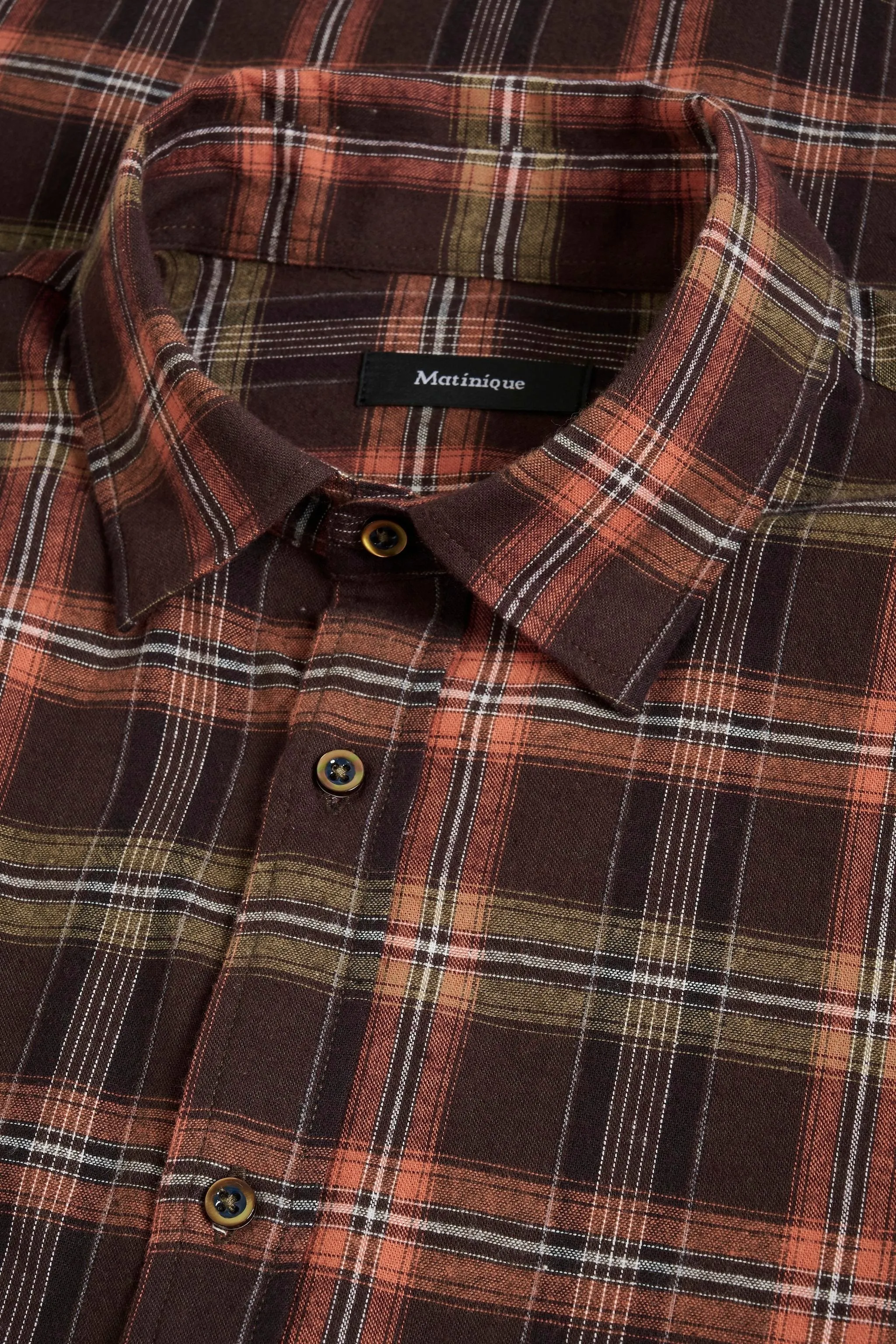 Matinique MAtrostol BU Plaid In Rust Brown